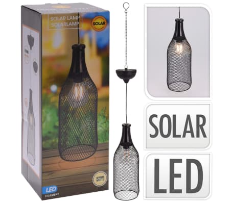 ProGarden Lámpara solar LED colgante de jardín metal 11 cm