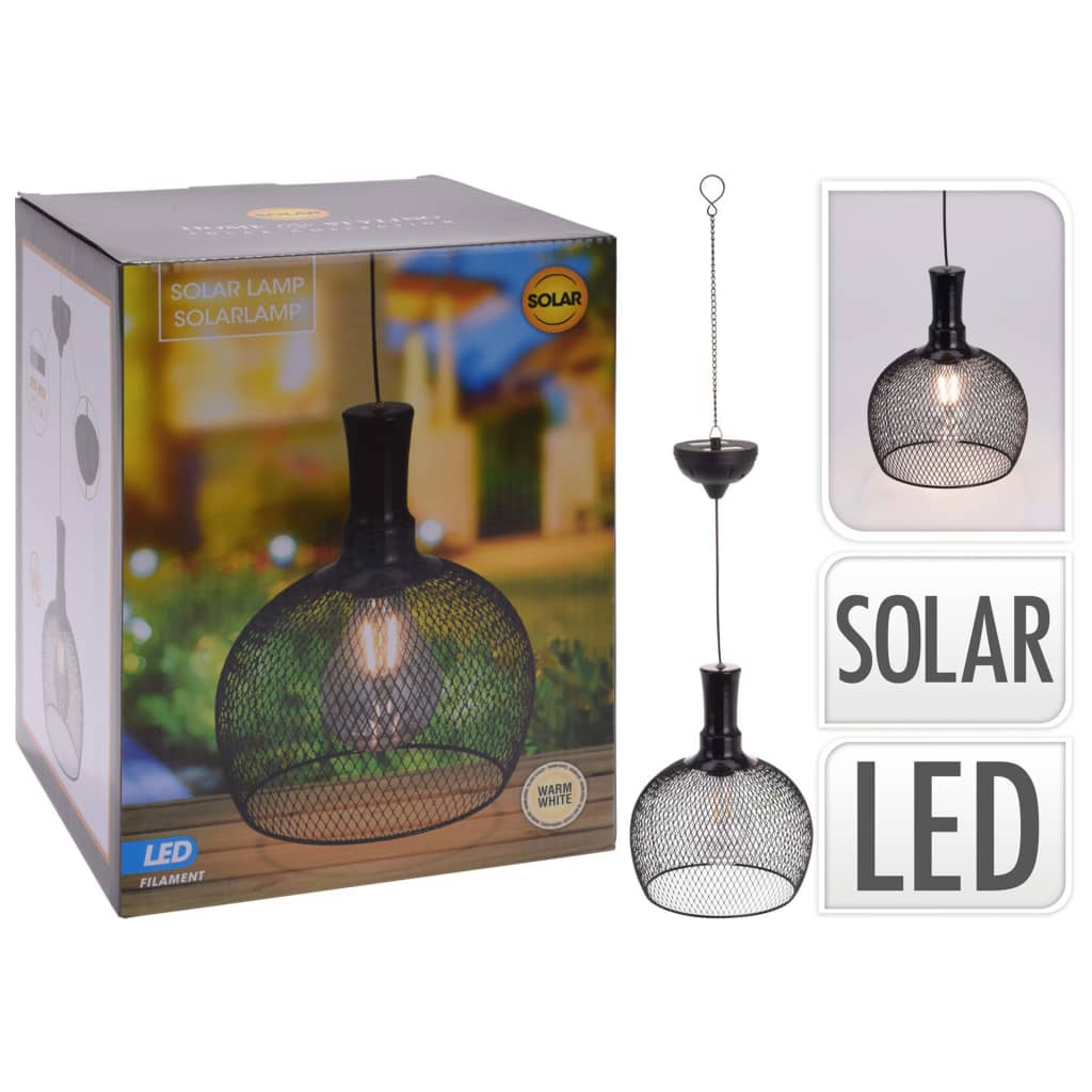 ProGarden Hanglamp solar LED 18,5 cm metaal