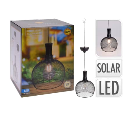 ProGarden Lampe suspendue solaire à LED Métal 18,5 cm