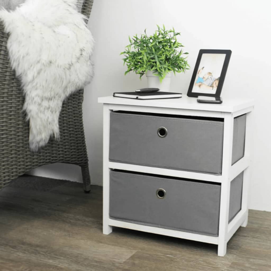 441895 H&S Collection Storage Cabinet with 2 Drawers MDF