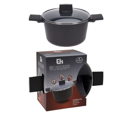 Excellent Houseware Garnek z pokrywką, 24 cm