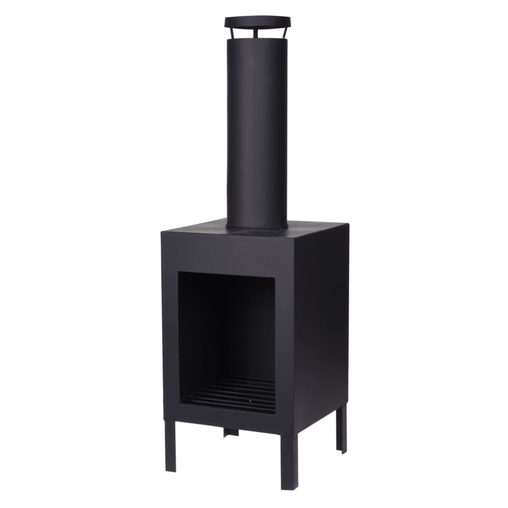 Ambiance Fireplace with Chimney 100 cm Black
