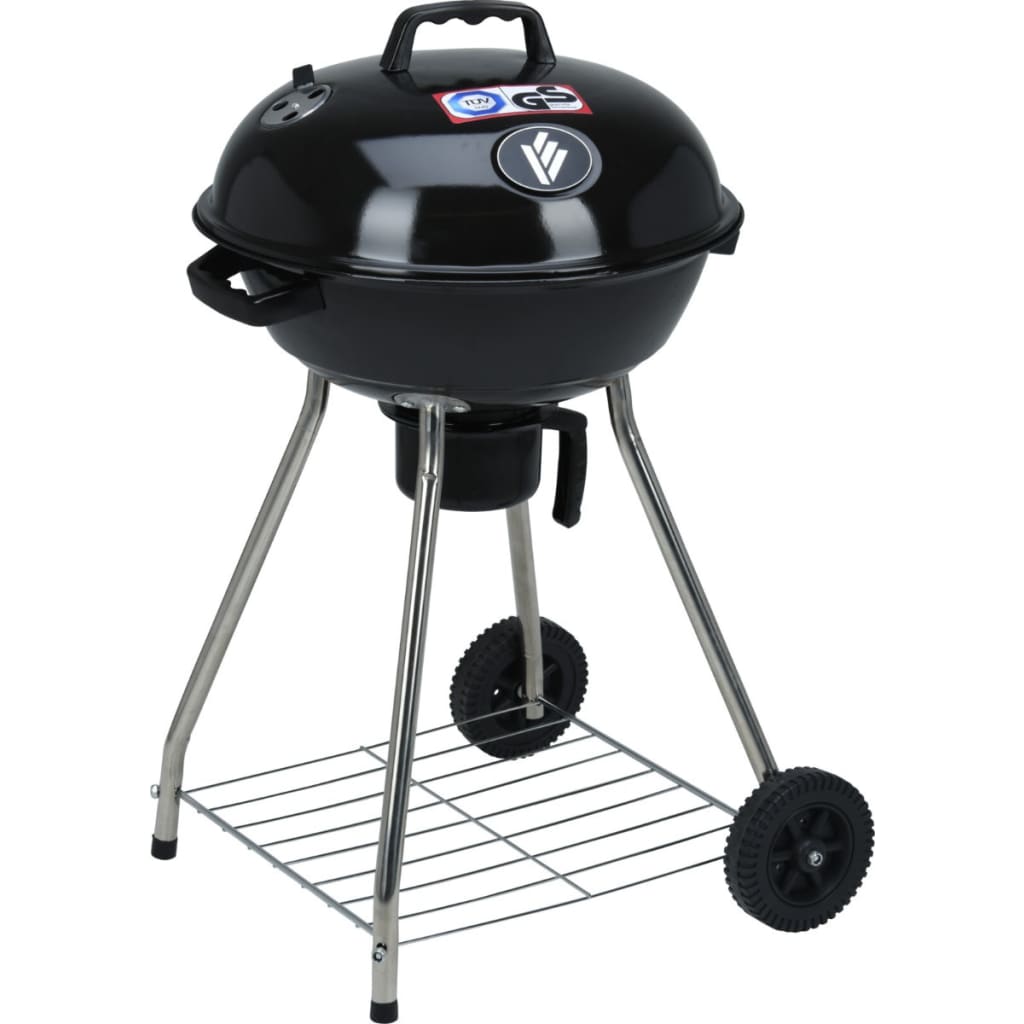 Progarden Barbacoa De Carbón Sobre Ruedas Negro Parrilla Parque Comida Progarden