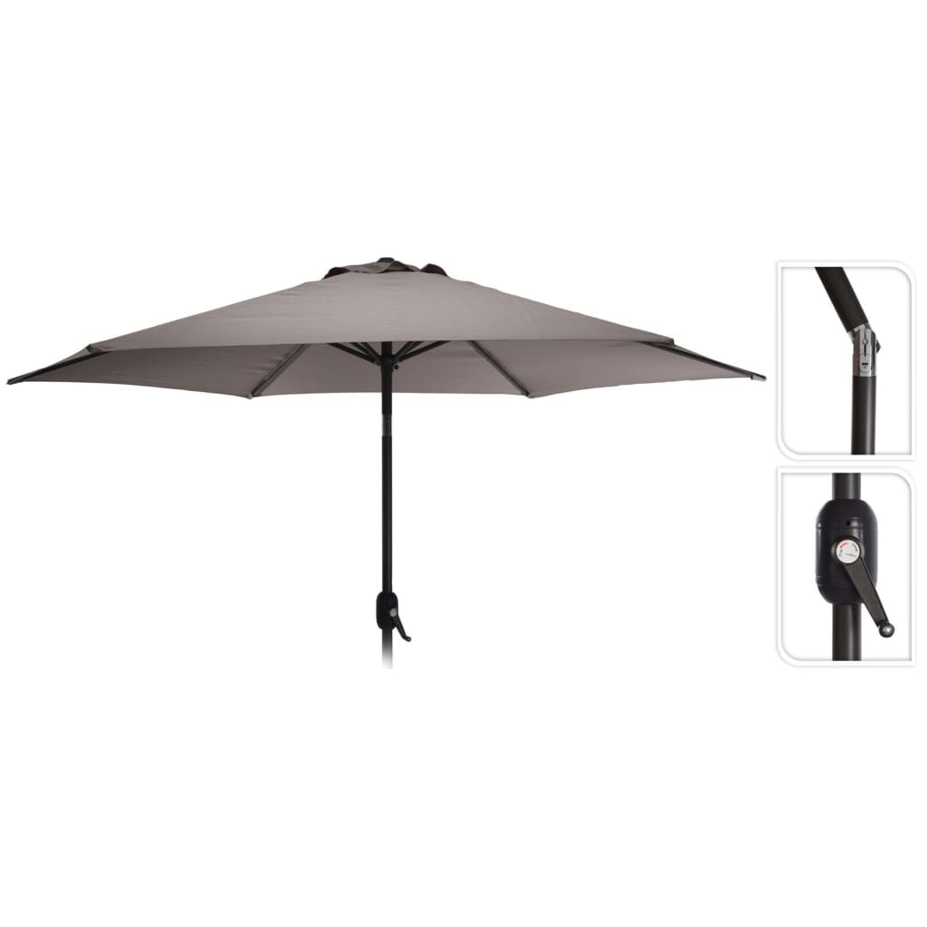 ProGarden Päivänvarjo Monica 270 cm ruskeanharmaa