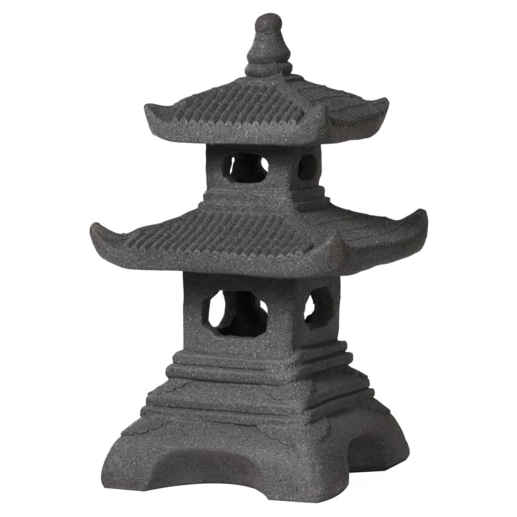 ProGarden Décoration de jardin Figurine pagode 30x30x50 cm Anthracite