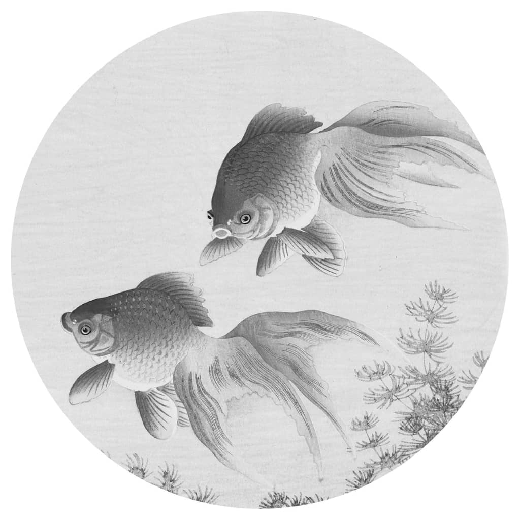 WallArt Tapet în formă de cerc „Two Goldfish”, 190 cm
