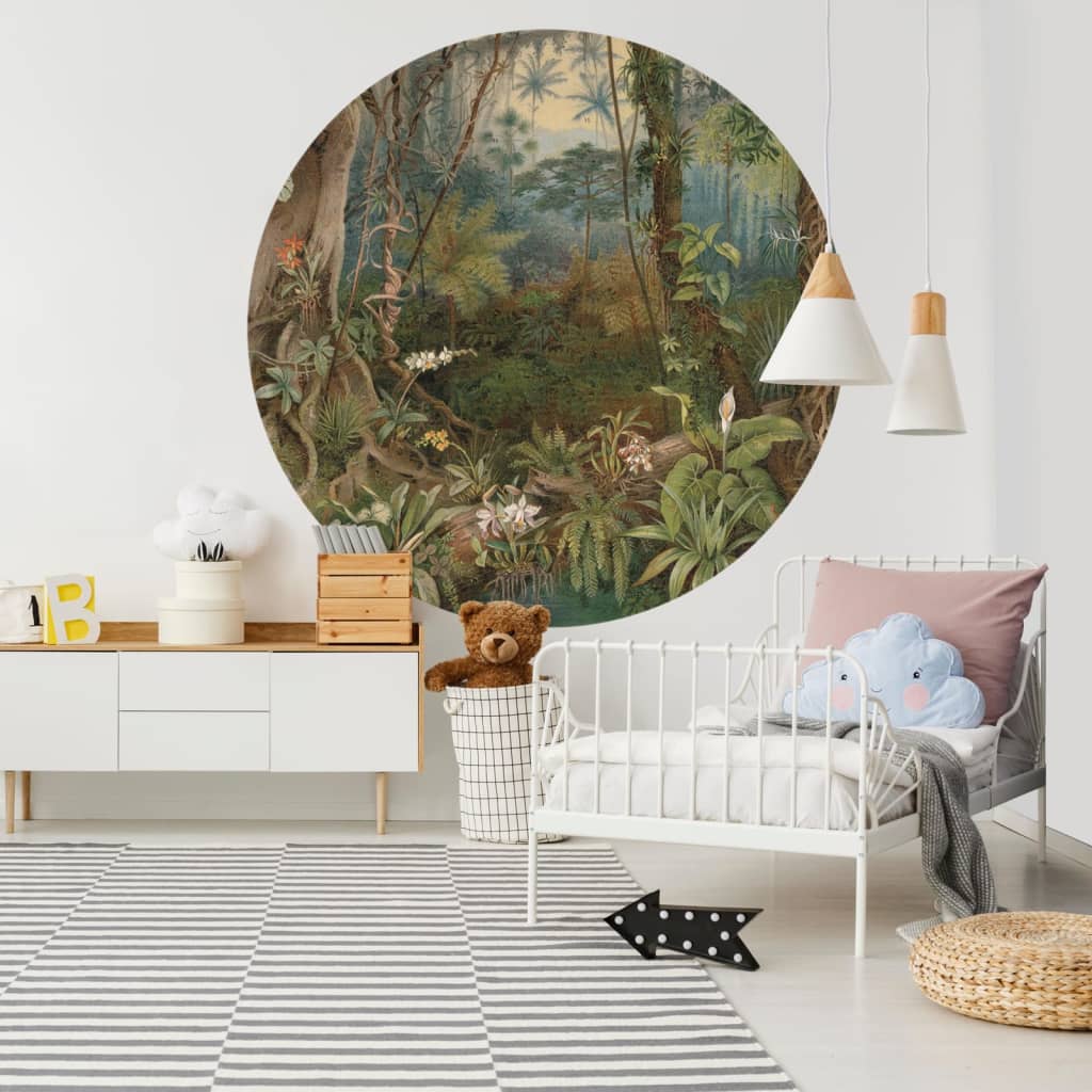 WallArt Tapet în formă de cerc „In the Jungle”, 142,5 cm