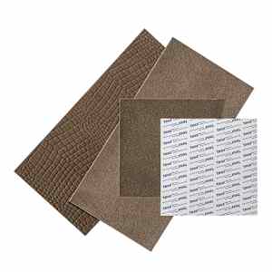 WallArt Leather Tiles Caine Pure Brown 32 pcs