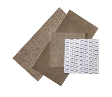 WallArt 32 st Tegel Argyle leer grijstaupe