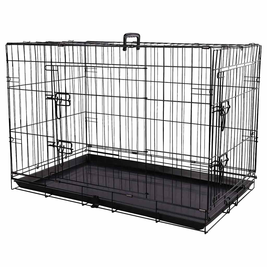 FLAMINGO Gabbia Metallo per Animali Porta Scorrevole Mezo L 56x92x64cm