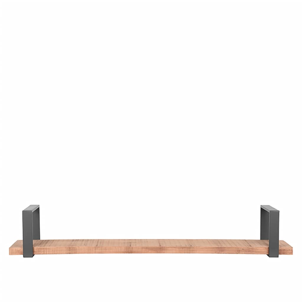 LABEL51 Raft de perete Slam, lemn / oțel ars, 120x23x20 cm, XXL