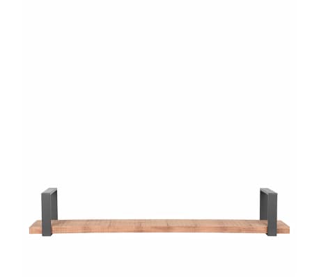 LABEL51 Raft de perete Slam, lemn / oțel ars, 120x23x20 cm, XXL