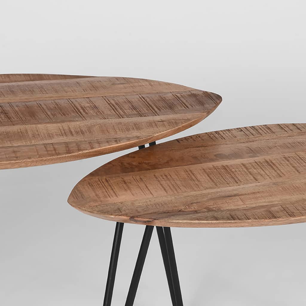 

LABEL51 2-delige Salontafelset Frisk hout/zwart