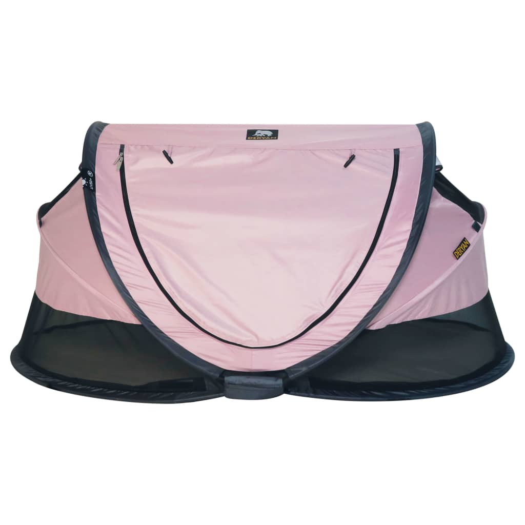 

DERYAN Reisbedje pop-up Toddler Luxe met klamboe roze