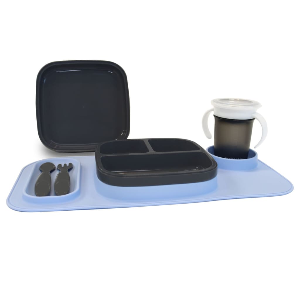 

DERYAN Kinderplacemat Quuby silicone hemelsblauw