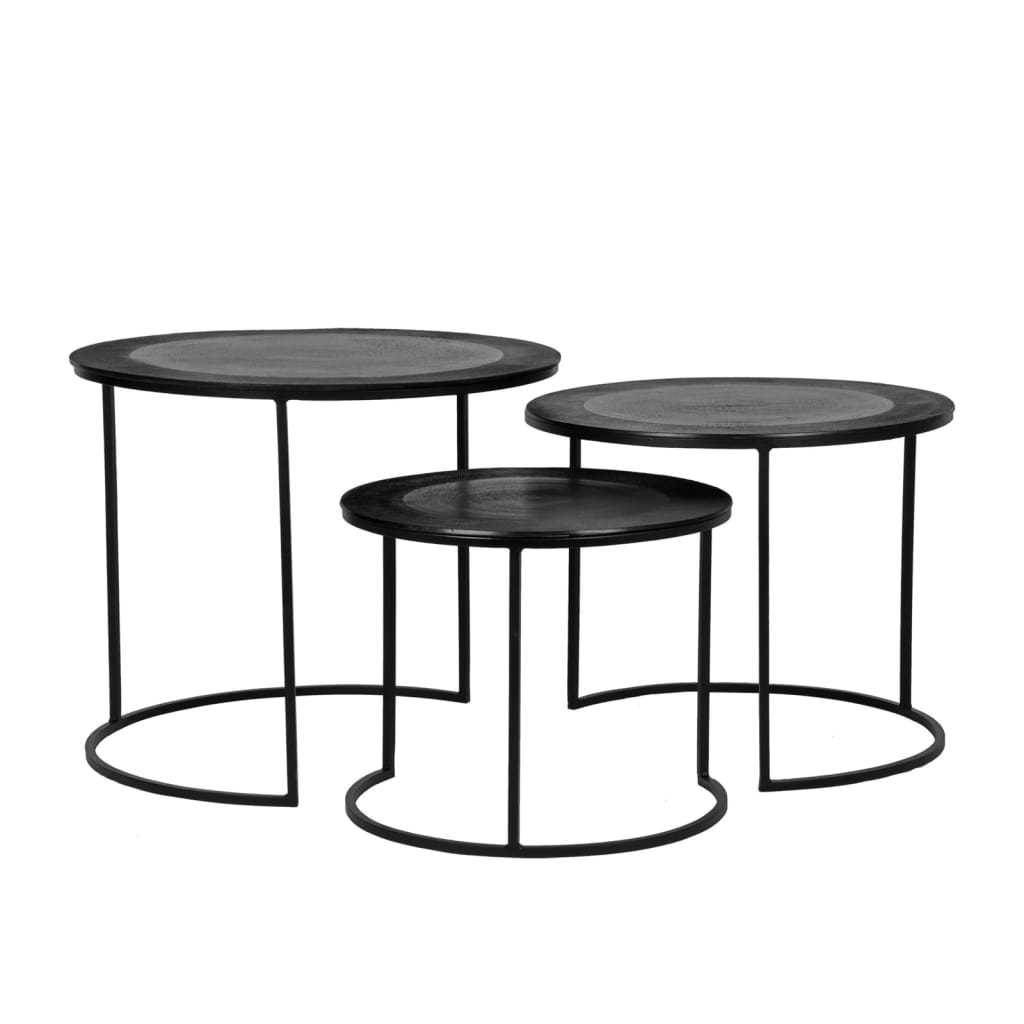 LABEL51 Ensemble de 3 tables basses Tres Noir