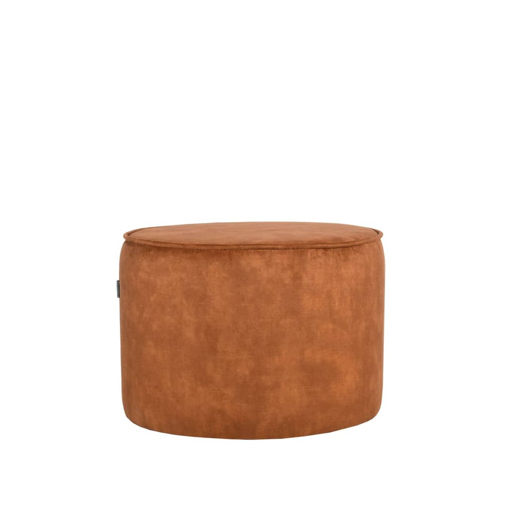 LABEL51 Pouffe Tibo 55x55x40 cm Ocher Velour