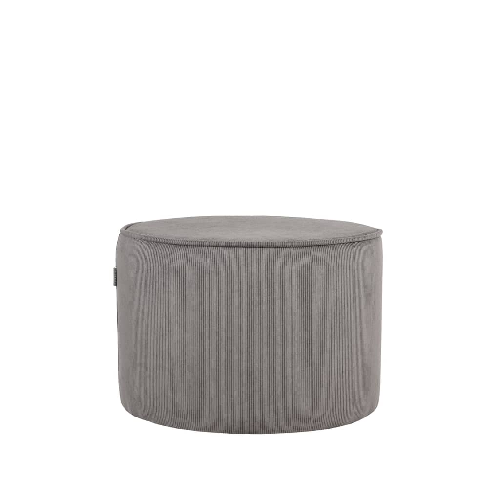 LABEL51 Pouffe Tibo 55x55x40 cm Dark Grey Ribcord