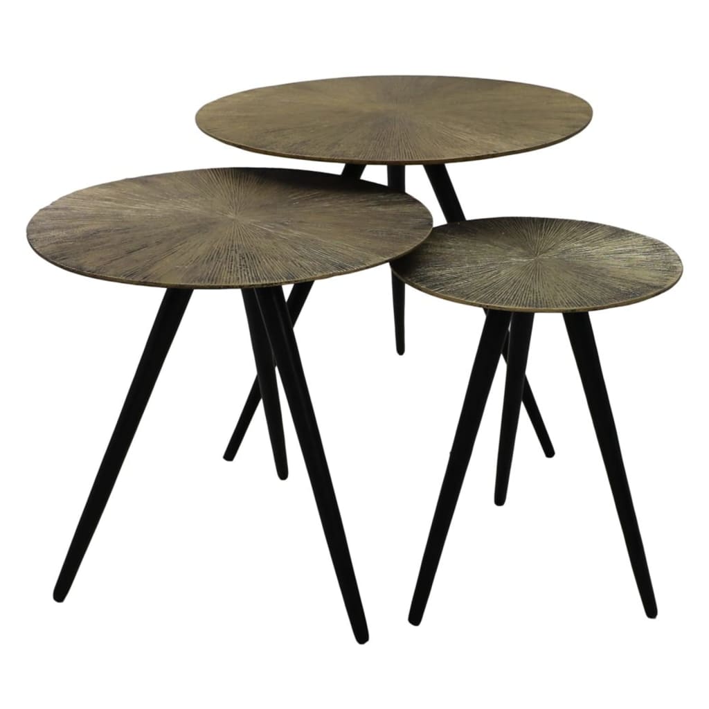 

HSM Collection 3-delige Salontafelset Fletcher rond