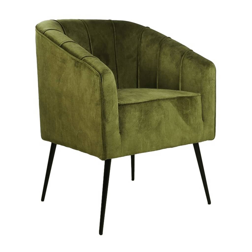 HSM Collection Chaise de salle à manger Chester Vert olive