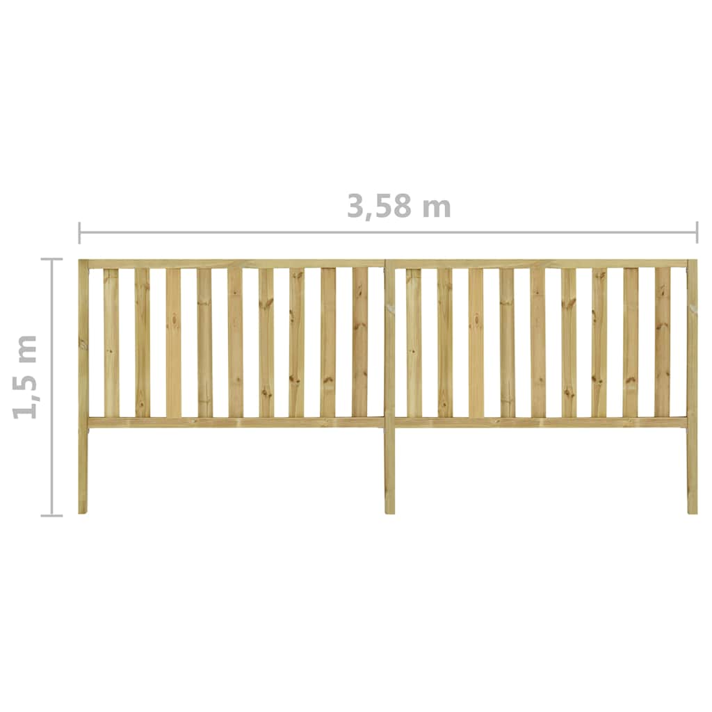 Zahradní plot impregnovaná borovice 3,58 x 1,5 m - obrázek 8