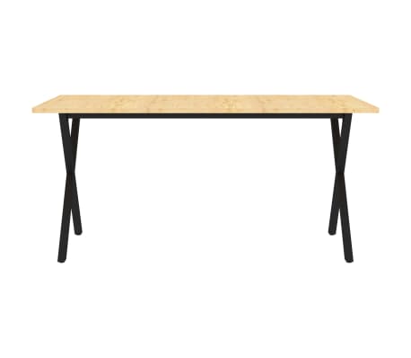 vidaXL Valgomojo stalas, 160x80x74,5cm, pušies masyvas (285129+287682)