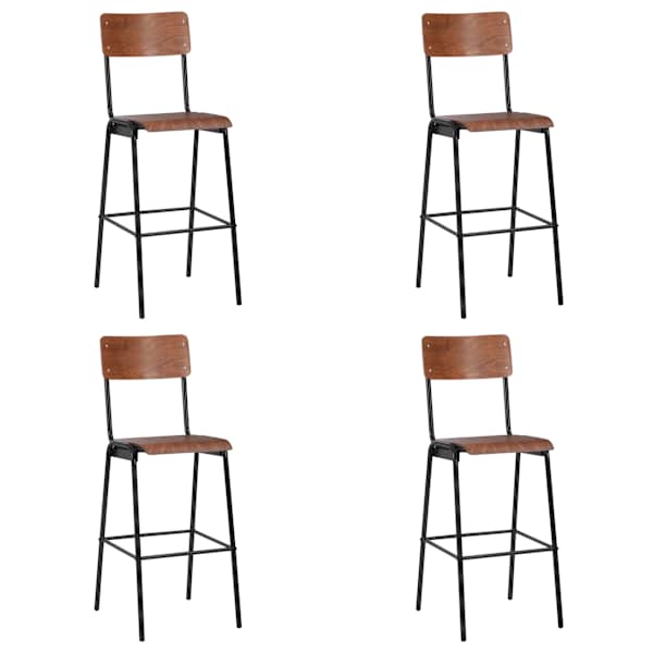vidaXL baaripukid 4 tk, toekas vineer, teras