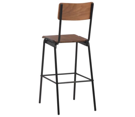 vidaXL Barstühle 6 Stk. Massives Sperrholz Stahl vidaXL Barstühle 6 Stk. Massives Sperrholz Stahl