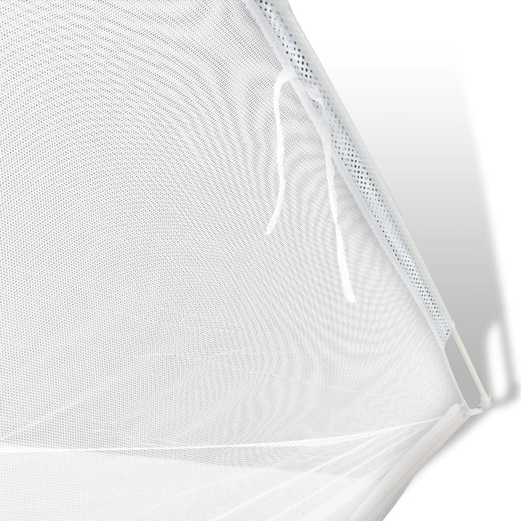 Fehér üvegszálas kempingsátor 200 x 120 x 130 cm 