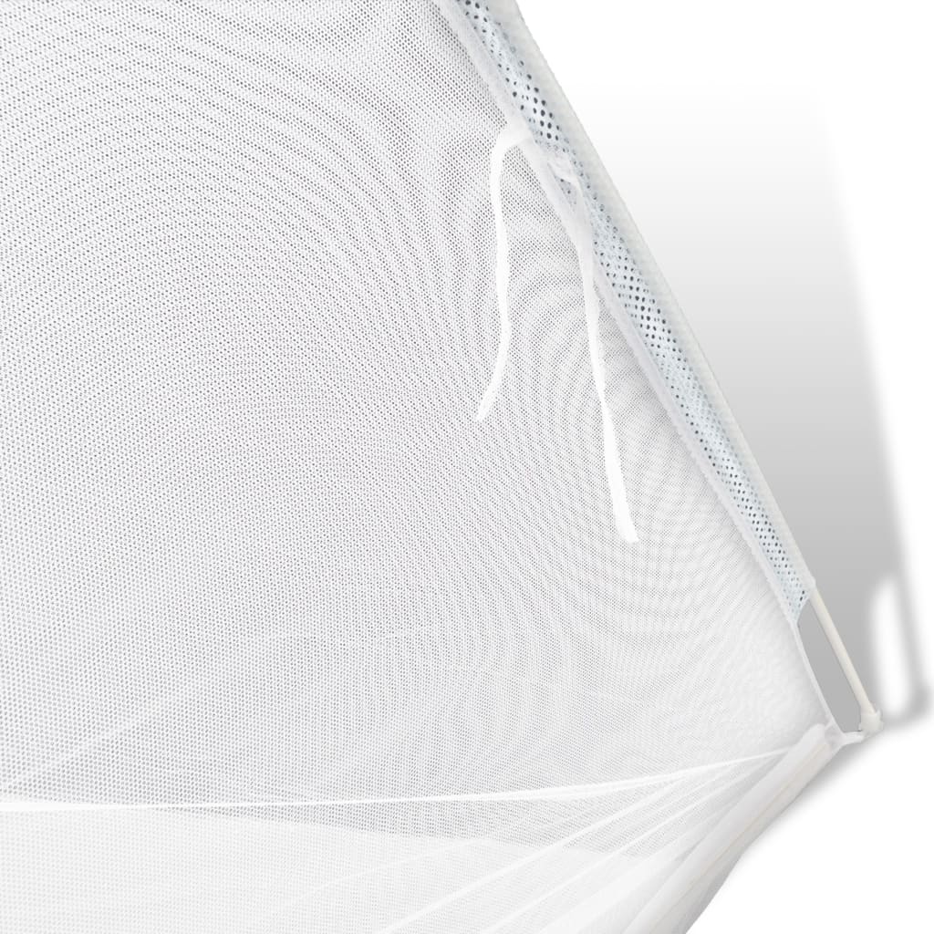 Fehér üvegszálas kempingsátor 200 x 180 x 150 cm 