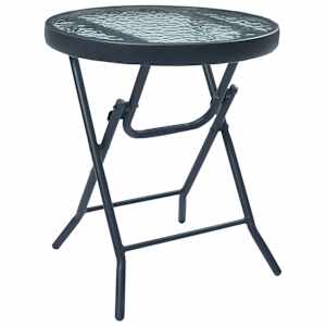 3dílný bistro set černý ocel - obrázek 2