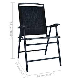 3dílný bistro set černý ocel - obrázek 14