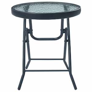 3dílný bistro set černý ocel - obrázek 3