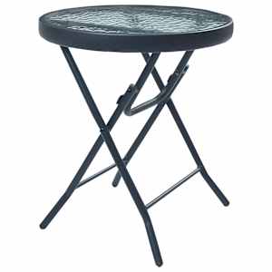 3dílný bistro set černý ocel - obrázek 4