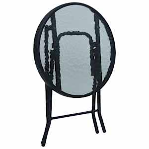 3dílný bistro set černý ocel - obrázek 5