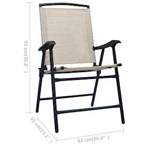 3dílný bistro set krémový ocel - obrázek 12