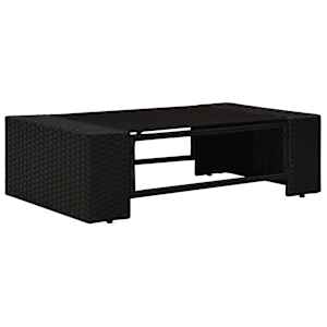 vidaXL Salon de jardin 8 pcs R&eacute;sine tress&eacute;e Noir