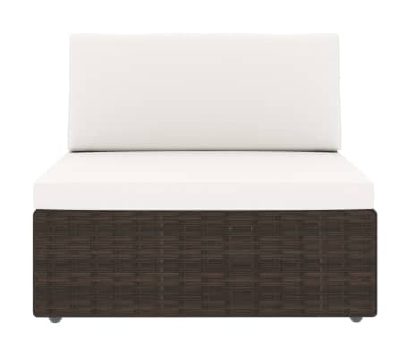 vidaXL Salon de jardin 8 pcs R&eacute;sine tress&eacute;e Marron