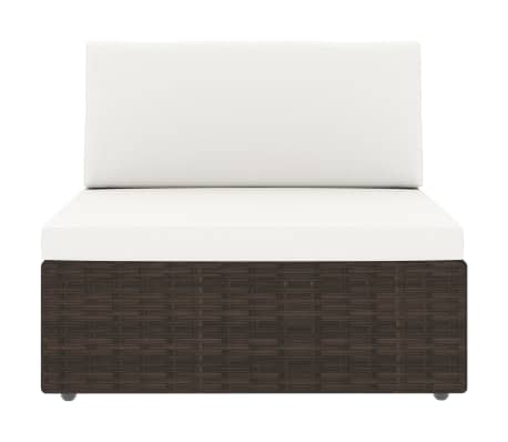 vidaXL 10-tlg. Garten-Lounge-Set Poly Rattan Braun