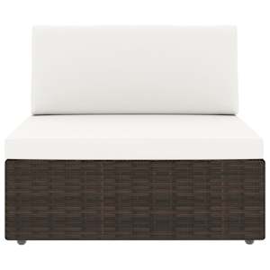 vidaXL 10-tlg. Garten-Lounge-Set Poly Rattan Braun