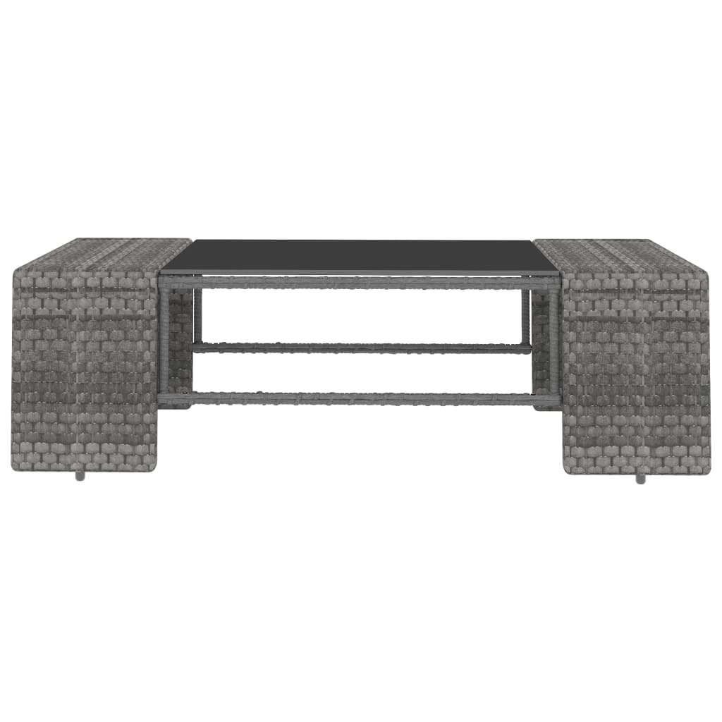 

vidaXL 8-delige Loungeset poly rattan grijs