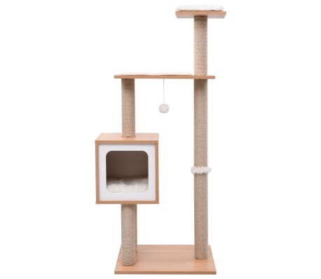 vidaXL Arbre &agrave; chat avec tapis &agrave; gratter en sisal 123 cm