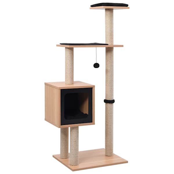 vidaXL kassimaja sisalk&ouml;itega kraapimismatiga 123 cm