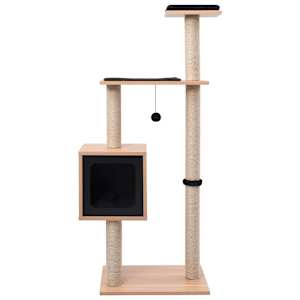 vidaXL Cat Tree | Brown | Wood | Large | Removable Covers | Cat Tree