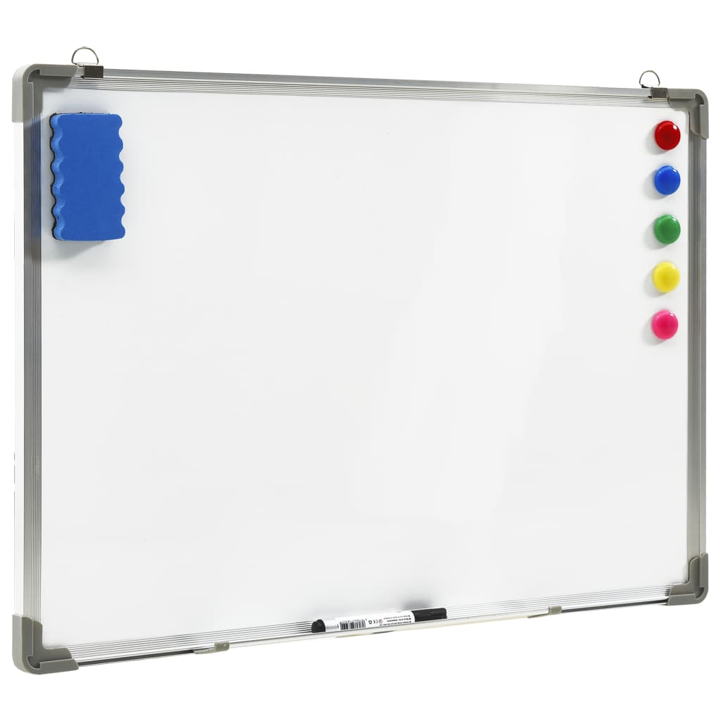 vidaXL Tablă magnetică albă cu ștergere uscată 90x60 cm oțel