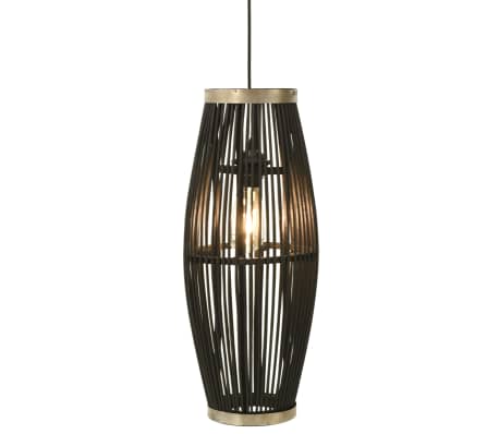 vidaXL Pendant Lamp Black Willow 40 W 21x50 cm Oval E27