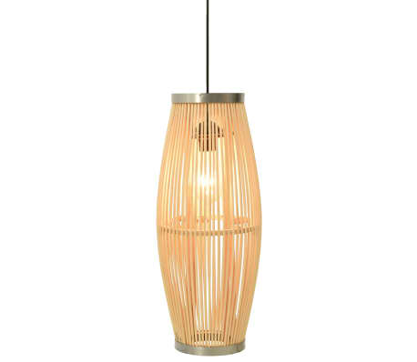 vidaXL Lampe suspendue Osier 40 W 23x55 cm Ovale E27