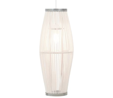 vidaXL Hanglamp ovaal 40 W E27 23x55 cm wilgen wit