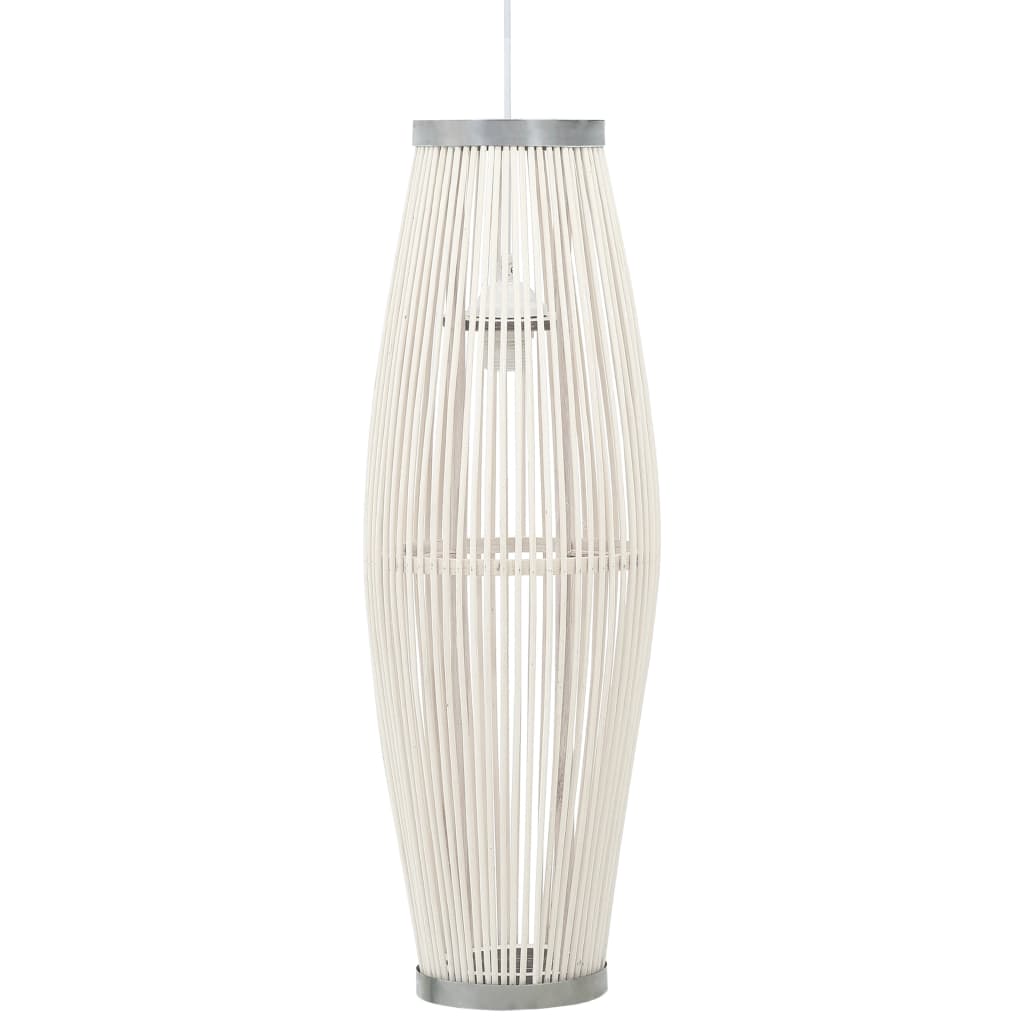 vidaXL Lampă suspendată, alb, 25×62 cm, răchită, 40 W, oval, E27 de la vidaxl imagine noua