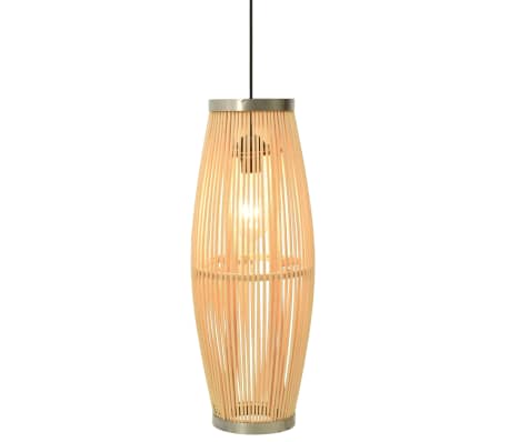vidaXL Lampă suspendată, 27x68 cm, răchită, 40 W, oval, E27